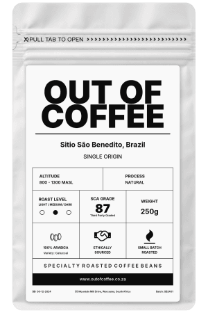 Out of Coffee Sitio Sao Benedito, Brazil 250g coffee packaging