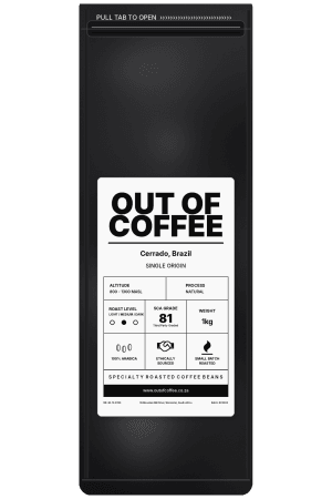 Out of Coffee Cerrado, Brazil 1kg coffee packaging