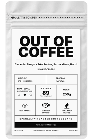 Out of Coffee Caxambu Bangal, Brazil 250g coffee packaging