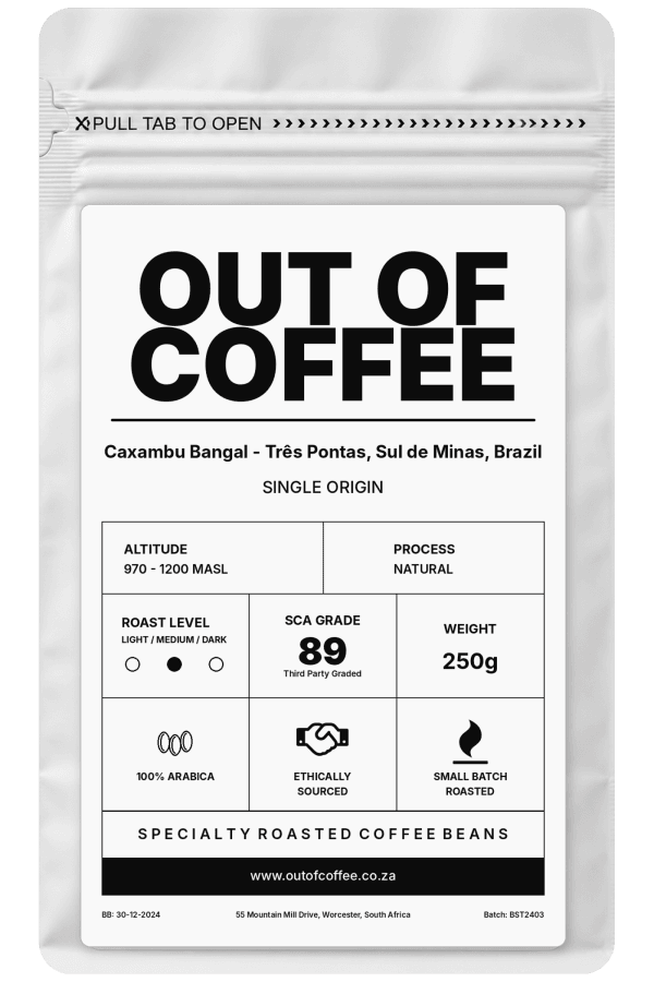 Out of Coffee Caxambu Bangal, Brazil 250g coffee packaging