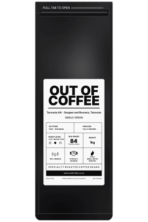 Out of Coffee Tanzania AA 1kg coffee packaging
