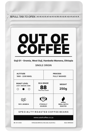 Out of Coffee Guji G1 Oromia, West Guji, Ethiopia 250g coffee packaging